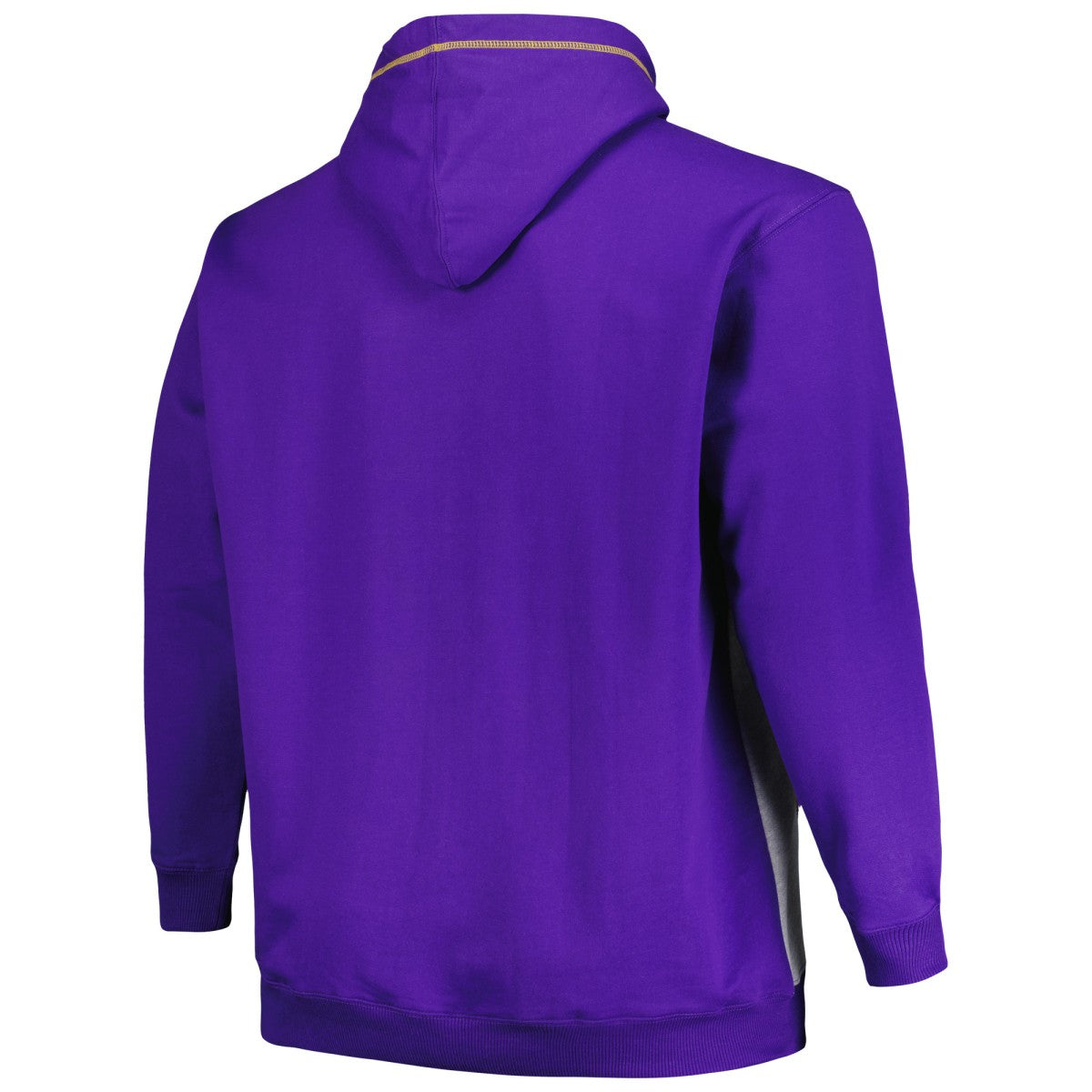 Los Angeles Lakers Big & Tall Contrast Pieced Stitched Full-Zip Hoodie Purple/Heather Gray | Fanatics outlet