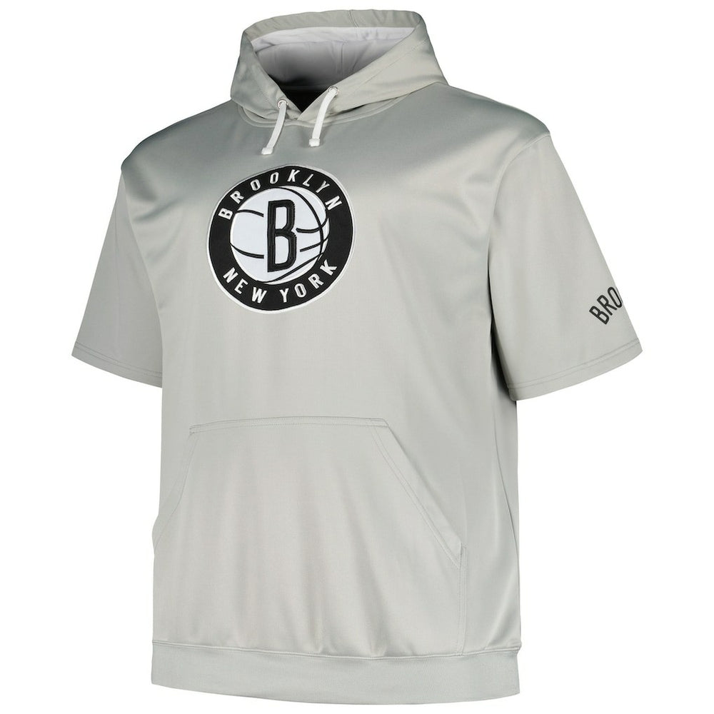 Brooklyn Nets Big & Tall Logo Pullover Hoodie Silver | Fanatics for sale