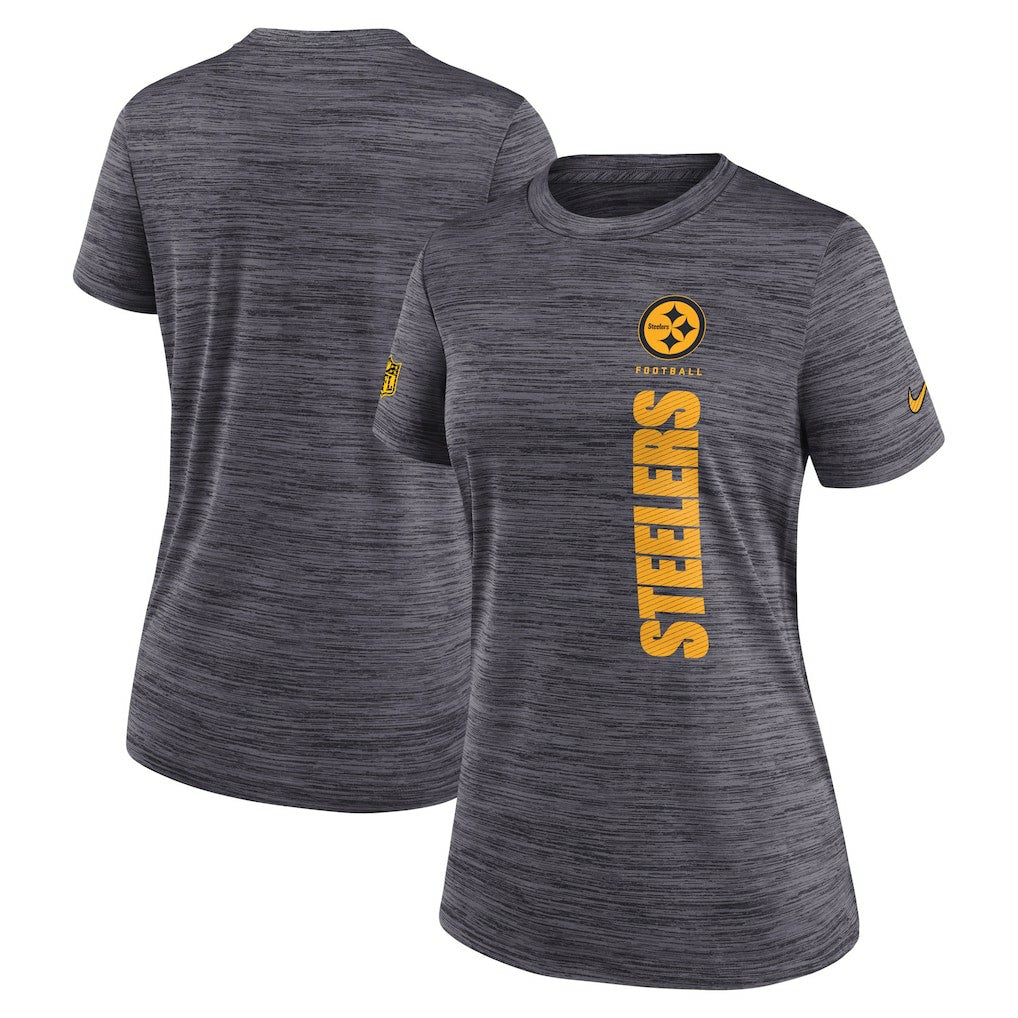 Nike Pittsburgh Steelers Women's Sideline Velocity Dri-FIT T-Shirt Charcoal