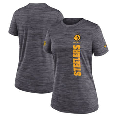 Nike Pittsburgh Steelers Women's Sideline Velocity Dri-FIT T-Shirt Charcoal