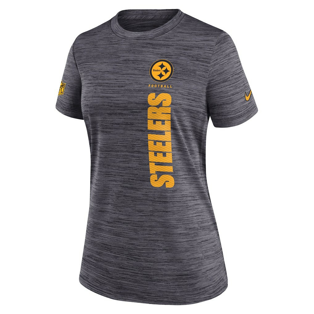 Nike Pittsburgh Steelers Women's Sideline Velocity Dri-FIT T-Shirt Charcoal