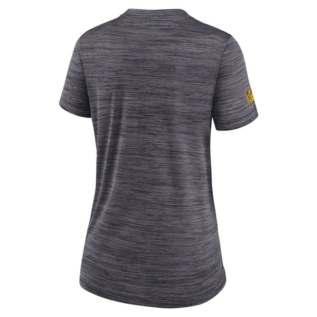 Nike Pittsburgh Steelers Women's Sideline Velocity Dri-FIT T-Shirt Charcoal