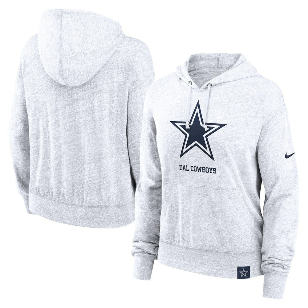 Nike Dallas Cowboys Women's Gym Vintage Logo Pullover Hoodie White