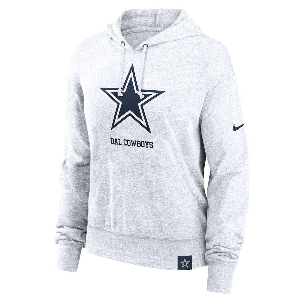 Nike Dallas Cowboys Women's Gym Vintage Logo Pullover Hoodie White