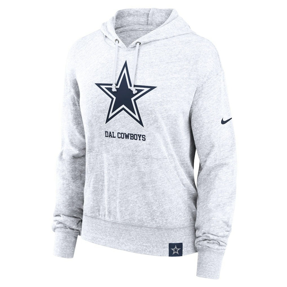 Nike Dallas Cowboys Women's Gym Vintage Logo Pullover Hoodie White