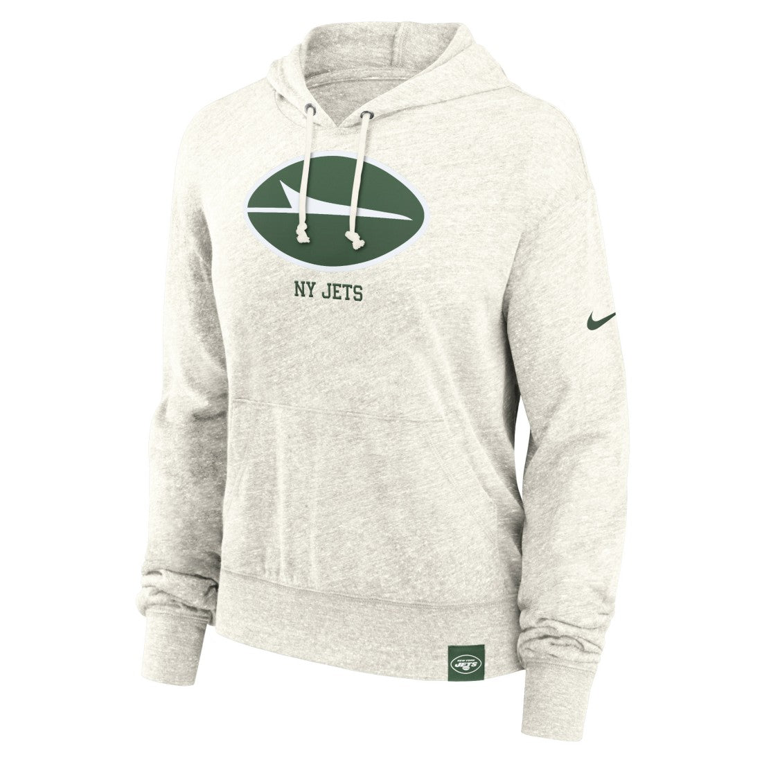 Nike New York Jets Women's Gym Vintage Logo Pullover Hoodie Cream