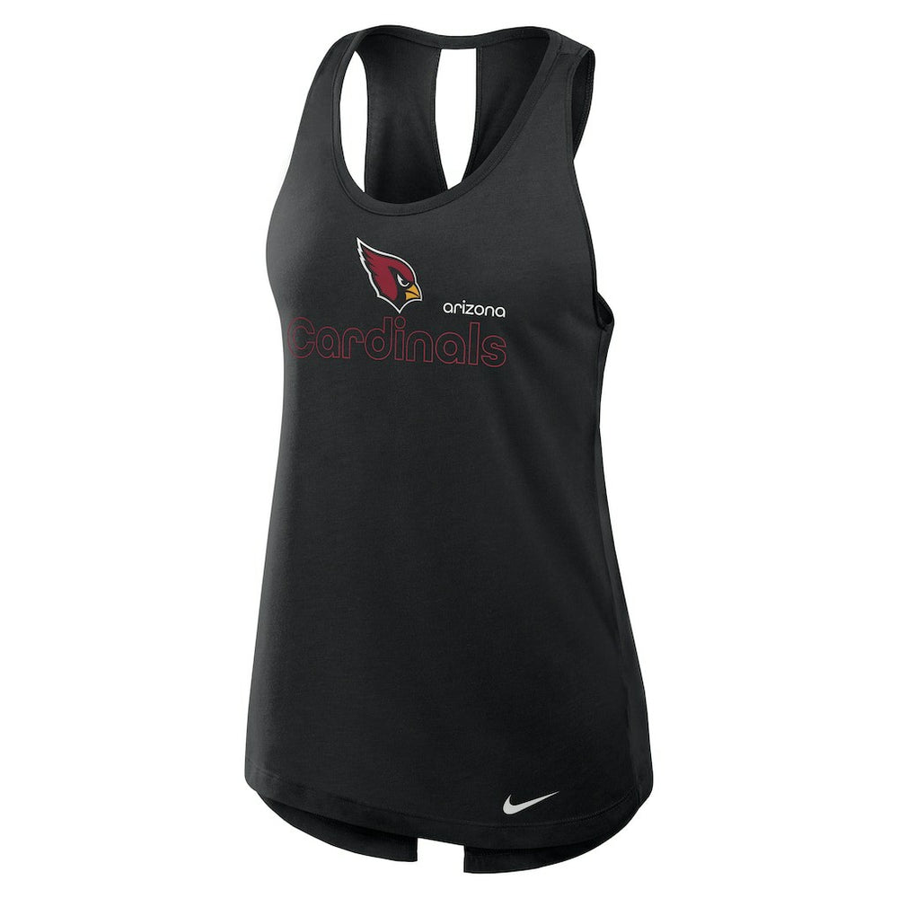 Nike Arizona Cardinals Women's Open-Back Crisscross Dri-FIT Tank Top Black