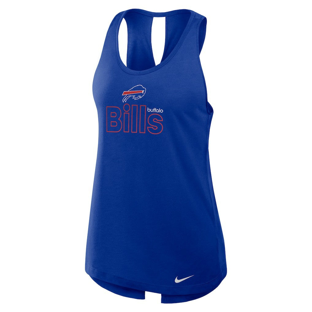 Nike Buffalo Bills Women's Open-Back Crisscross Dri-FIT Tank Top Royal