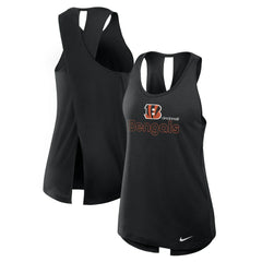 Nike Cincinnati Bengals Women's Open-Back Crisscross Dri-FIT Tank Top Black
