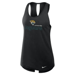 Nike Jacksonville Jaguars Women's Open-Back Crisscross Dri-FIT Tank Top Black