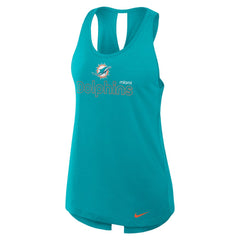 Nike Miami Dolphins Women's Open-Back Crisscross Dri-FIT Tank Top Aqua