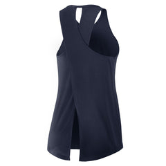 Nike Tennessee Titans Women's Open-Back Crisscross Dri-FIT Tank Top Navy