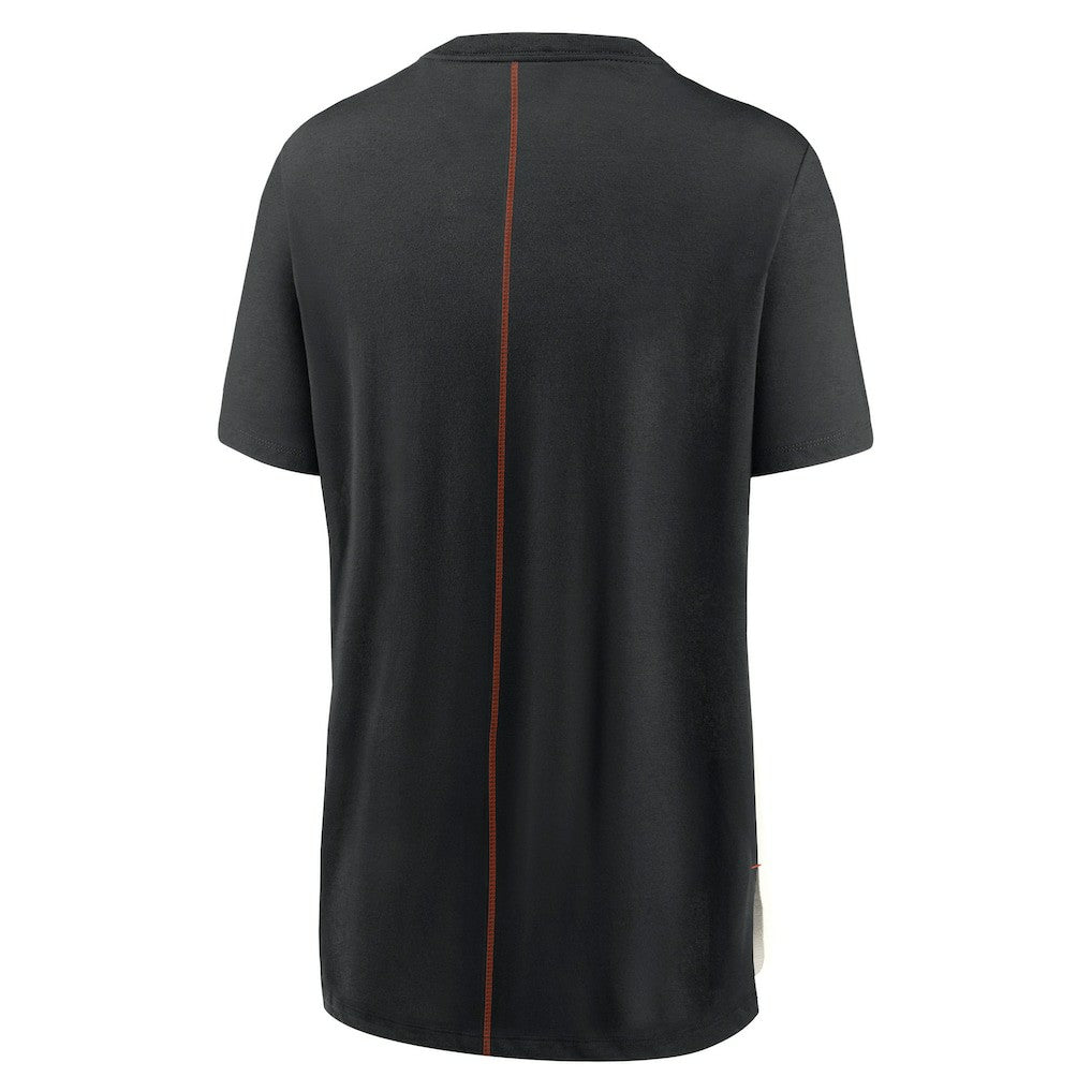 Nike Cincinnati Bengals Women's Wordmark Tri-Blend T-Shirt Cream/Black