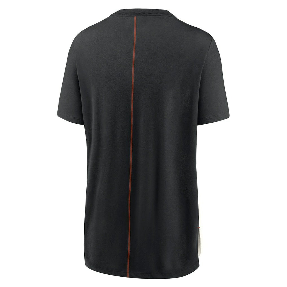 Nike Cincinnati Bengals Women's Wordmark Tri-Blend T-Shirt Cream/Black
