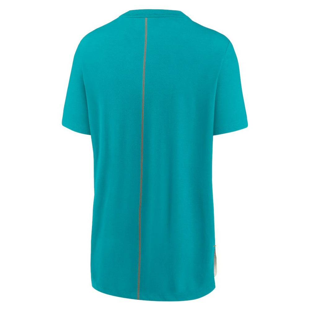 Nike Miami Dolphins Women's Wordmark Tri-Blend T-Shirt Cream/Aqua