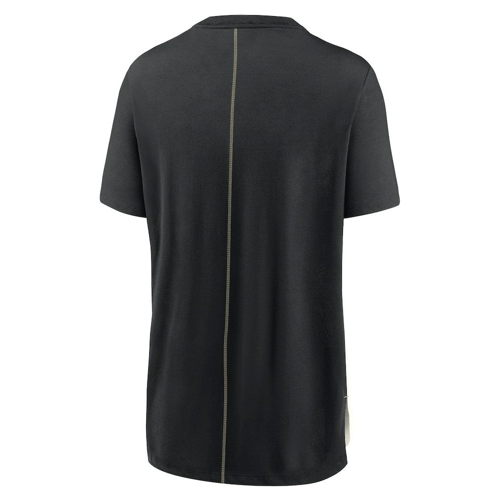 Nike New Orleans Saints Women's Wordmark Tri-Blend T-Shirt Cream/Black