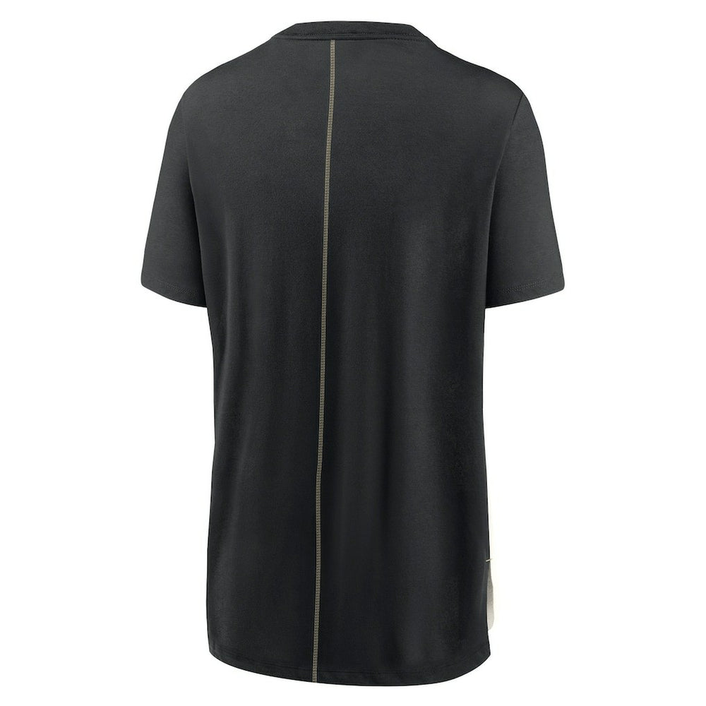 Nike New Orleans Saints Women's Wordmark Tri-Blend T-Shirt Cream/Black
