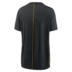 Nike Pittsburgh Steelers Women's Wordmark Tri-Blend T-Shirt Cream/Black