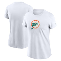 Nike Miami Dolphins Women's Throwback Primary Logo T-Shirt White