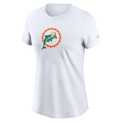 Nike Miami Dolphins Women's Throwback Primary Logo T-Shirt White