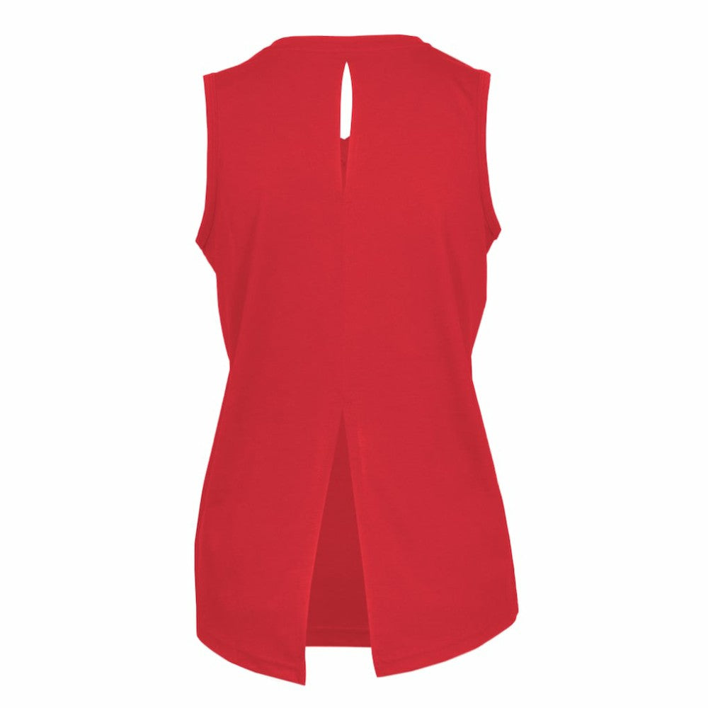 USMNT Levelwear Women's Paisley Chase V-Neck Tank Top Red