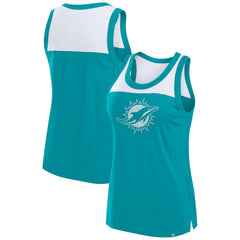 Fanatics Miami Dolphins Women's Sequin Tank Top Aqua