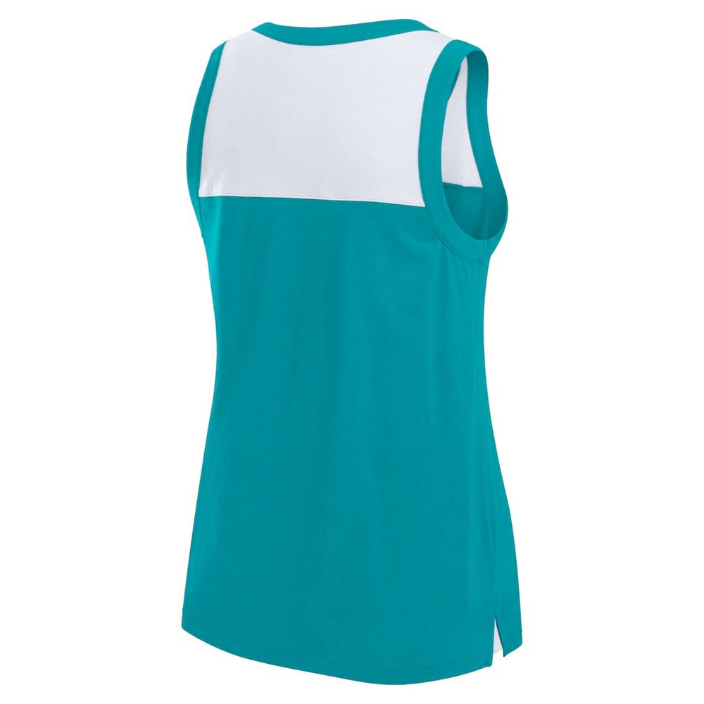 Fanatics Miami Dolphins Women's Sequin Tank Top Aqua