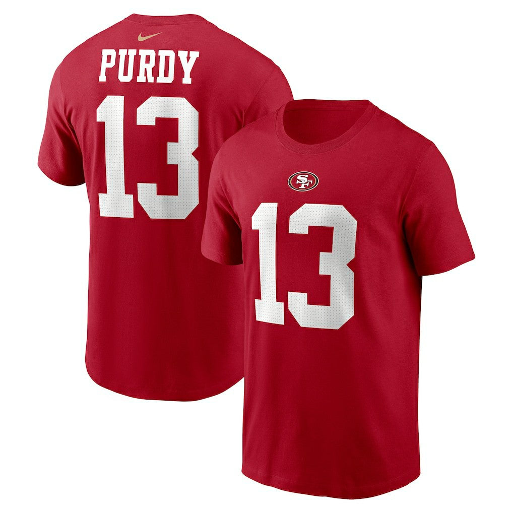 Nike Brock Purdy San Francisco 49ers Player Name & Number T-Shirt Scarlet