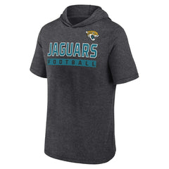 Fanatics Jacksonville Jaguars Push Short Sleeve Pullover Hoodie Heather Charcoal