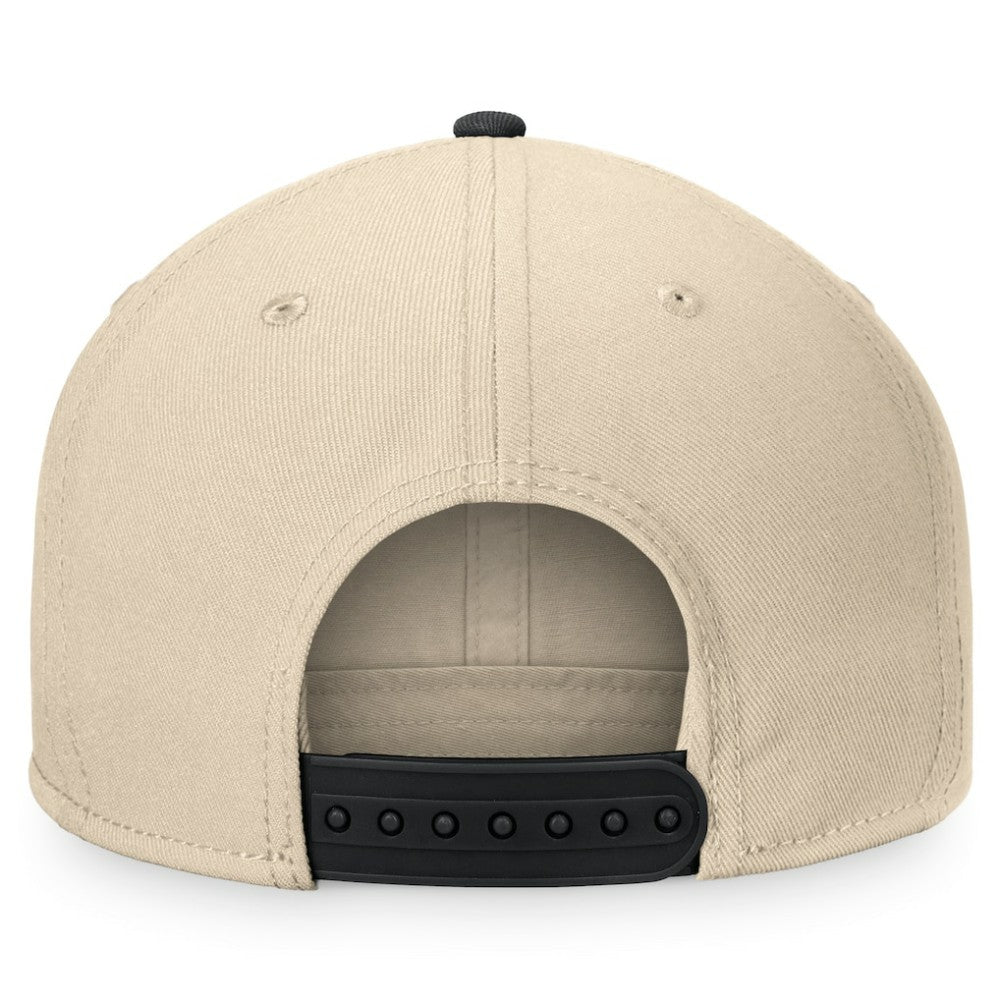 Boston Bruins Fanatics Goalaso Snapback Hat - Cream/Black - NHL 200542887