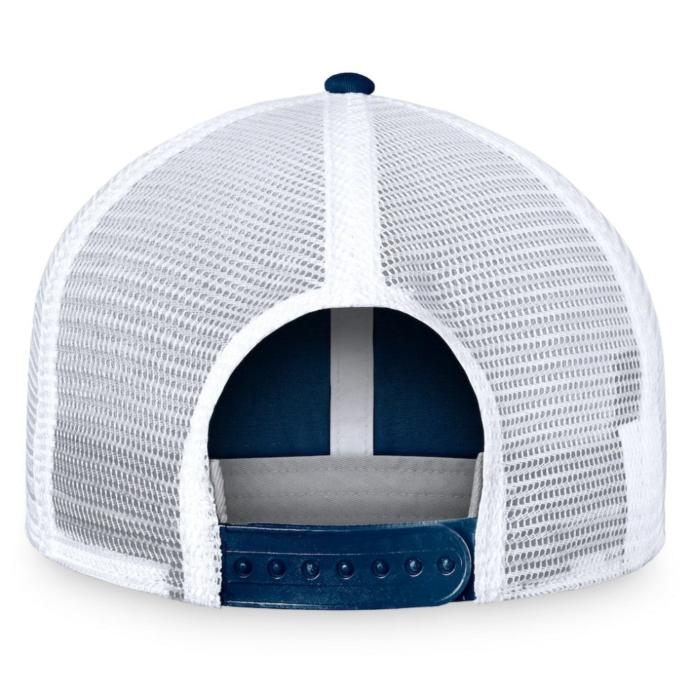 Seattle Kraken Fanatics Free Kick Trucker Adjustable Hat - Deep Sea Blue/White - NHL 200542907