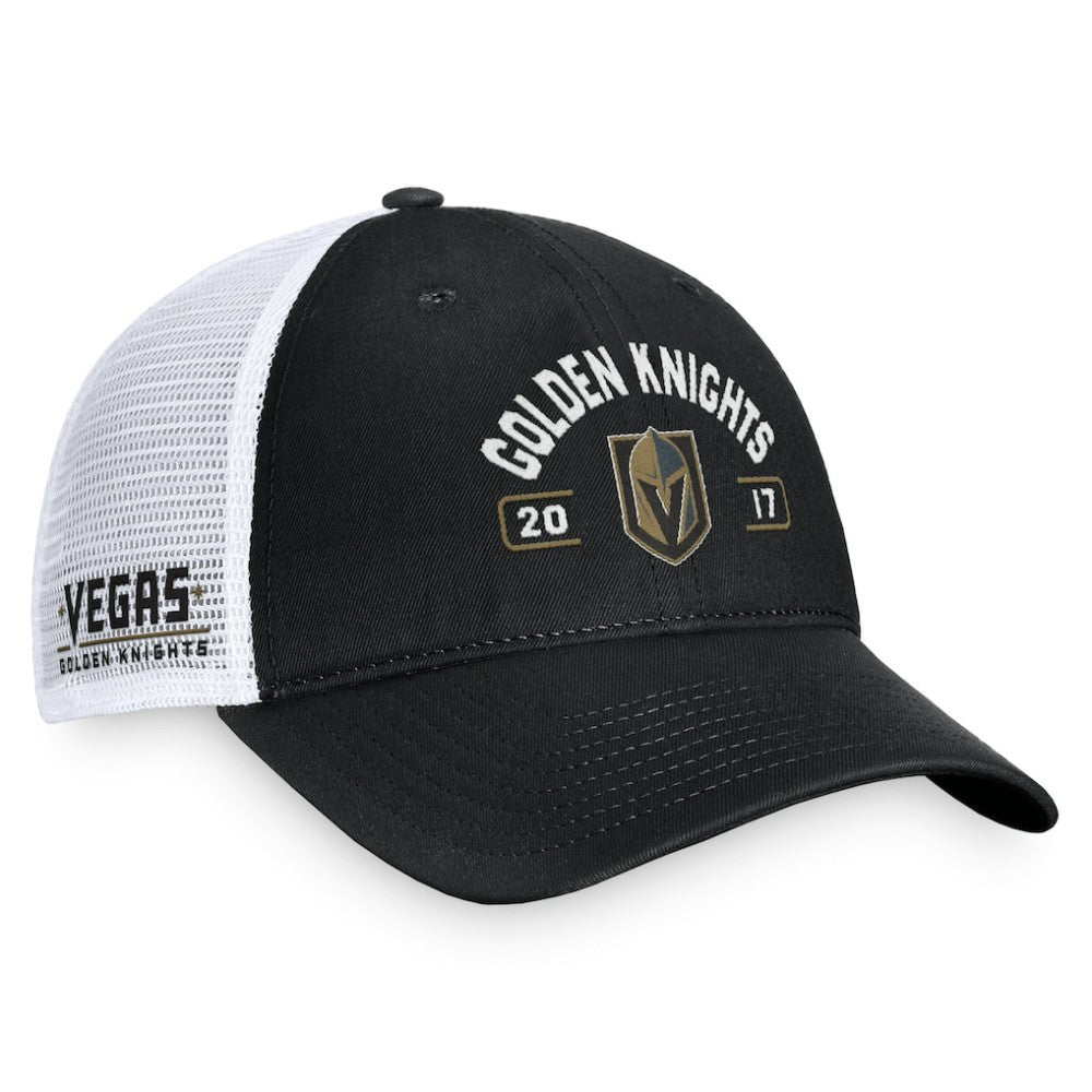 Vegas Golden Knights Fanatics Free Kick Trucker Adjustable Hat - Black/White - NHL 200542913