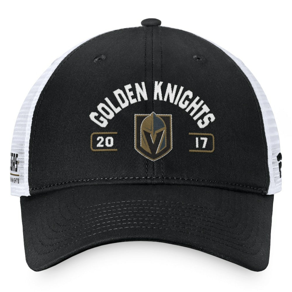 Vegas Golden Knights Fanatics Free Kick Trucker Adjustable Hat - Black/White - NHL 200542913
