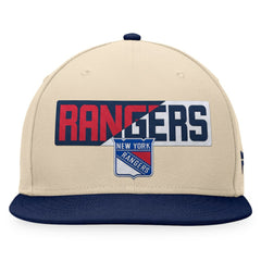 New York Rangers Fanatics Goalaso Snapback Hat - Cream/Navy - NHL 200542917
