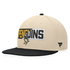 Pittsburgh Penguins Fanatics Goalaso Snapback Hat - Cream/Black - NHL 200542919