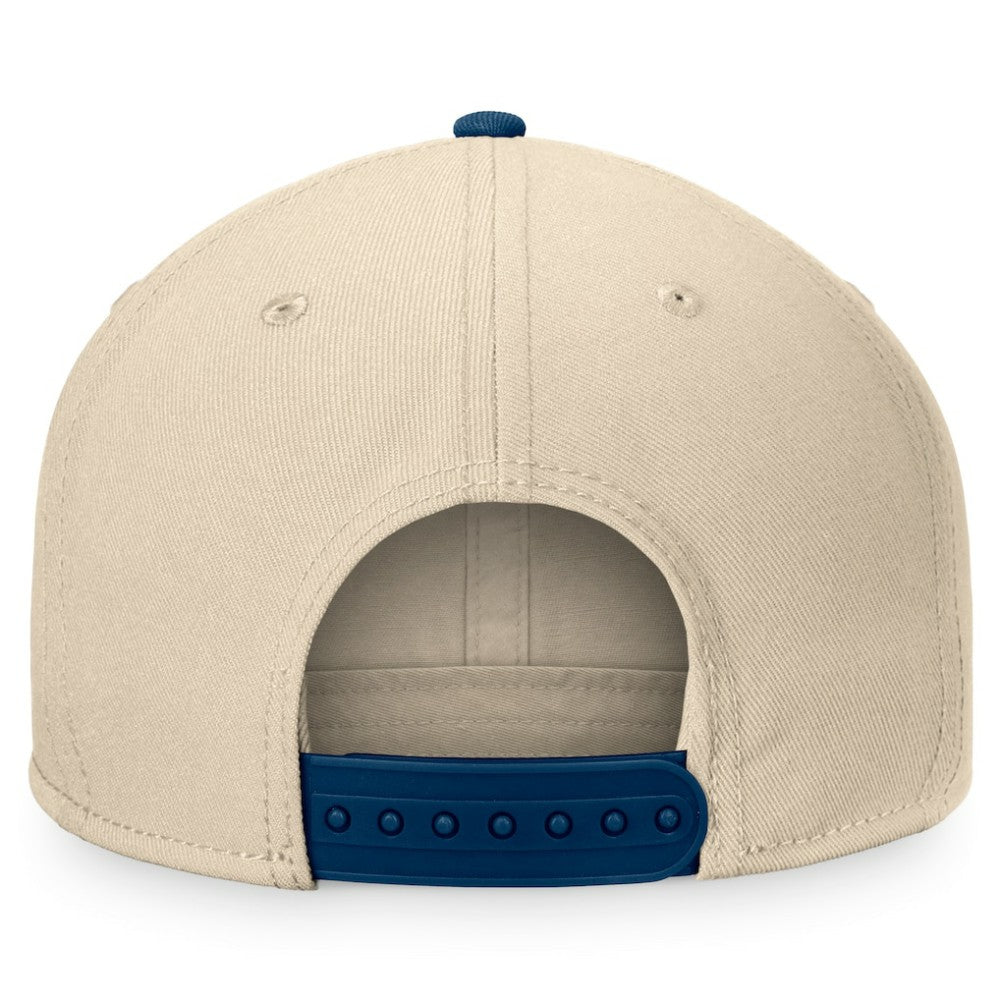 Seattle Kraken Fanatics Goalaso Snapback Hat - Cream/Deep Sea Blue - NHL 200542921