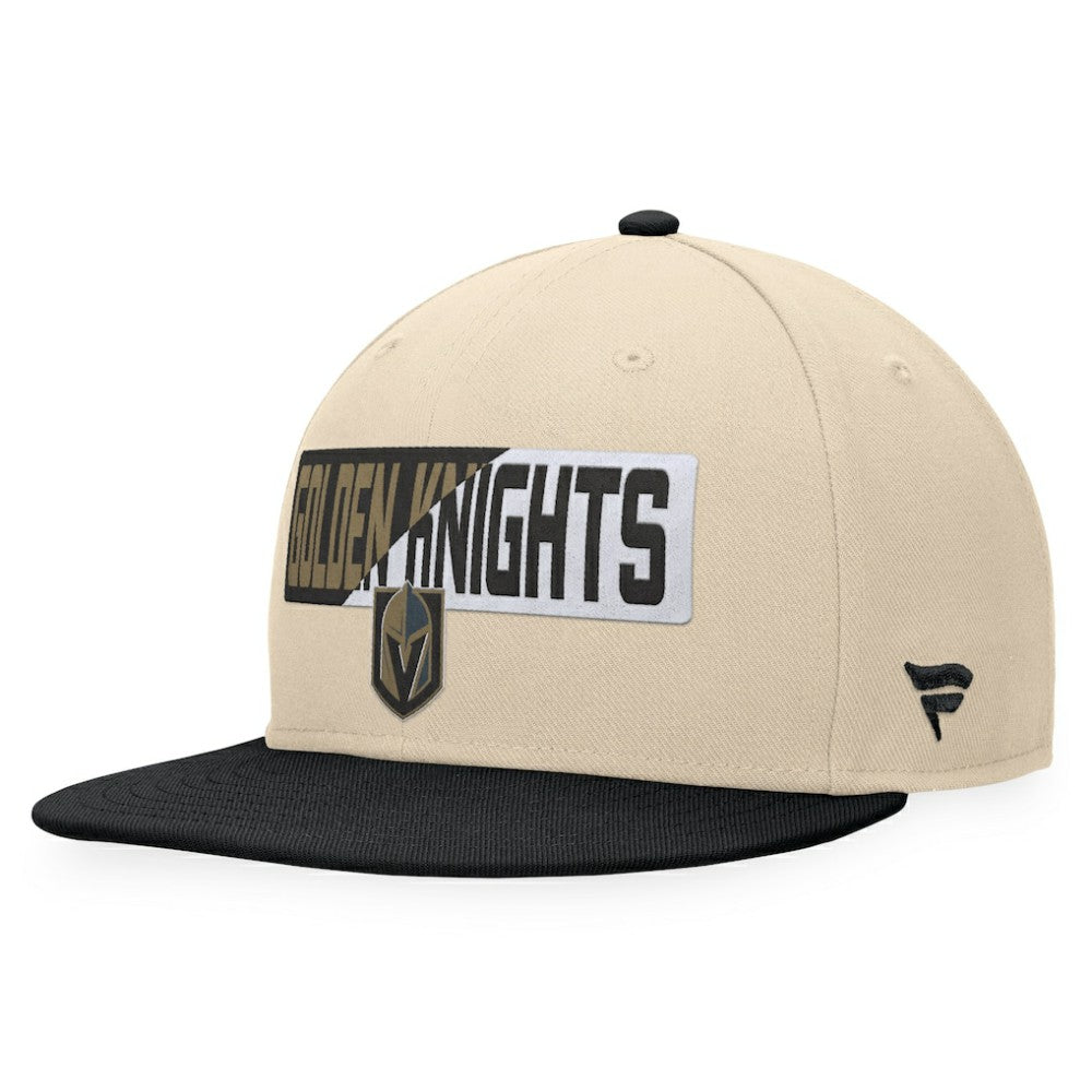 Vegas Golden Knights Fanatics Goalaso Snapback Hat - Cream/Black - NHL 200542925