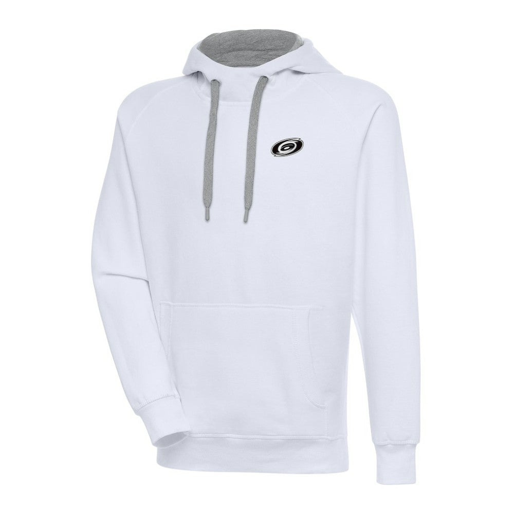 Carolina Hurricanes Antigua Metallic Logo Victory Pullover Hoodie - White - NHL 200544112