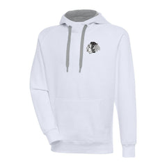 Chicago Blackhawks Antigua Metallic Logo Victory Pullover Hoodie - White - NHL 200544132