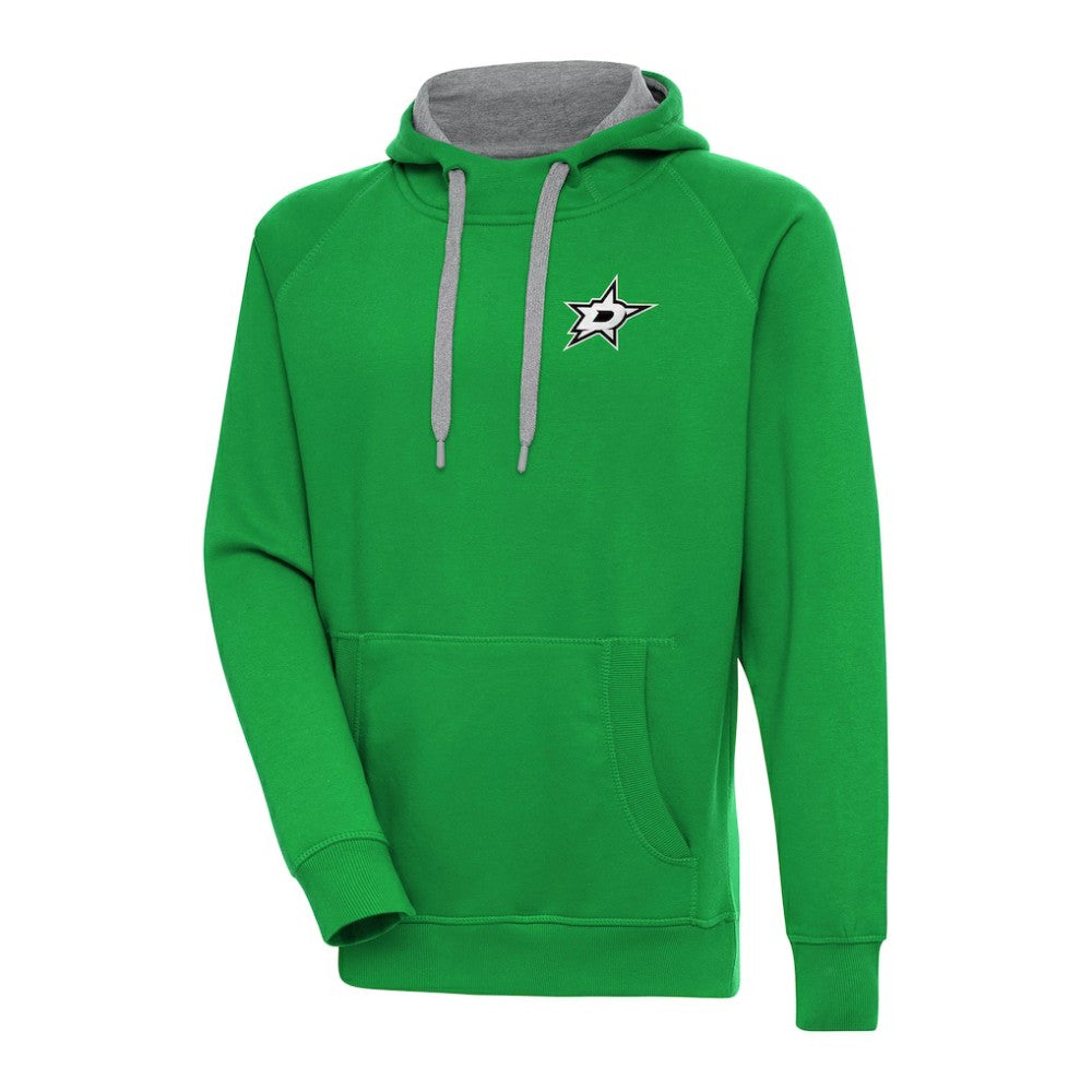 Dallas Stars Antigua Metallic Logo Victory Pullover Hoodie - Kelly Green - NHL 200544186