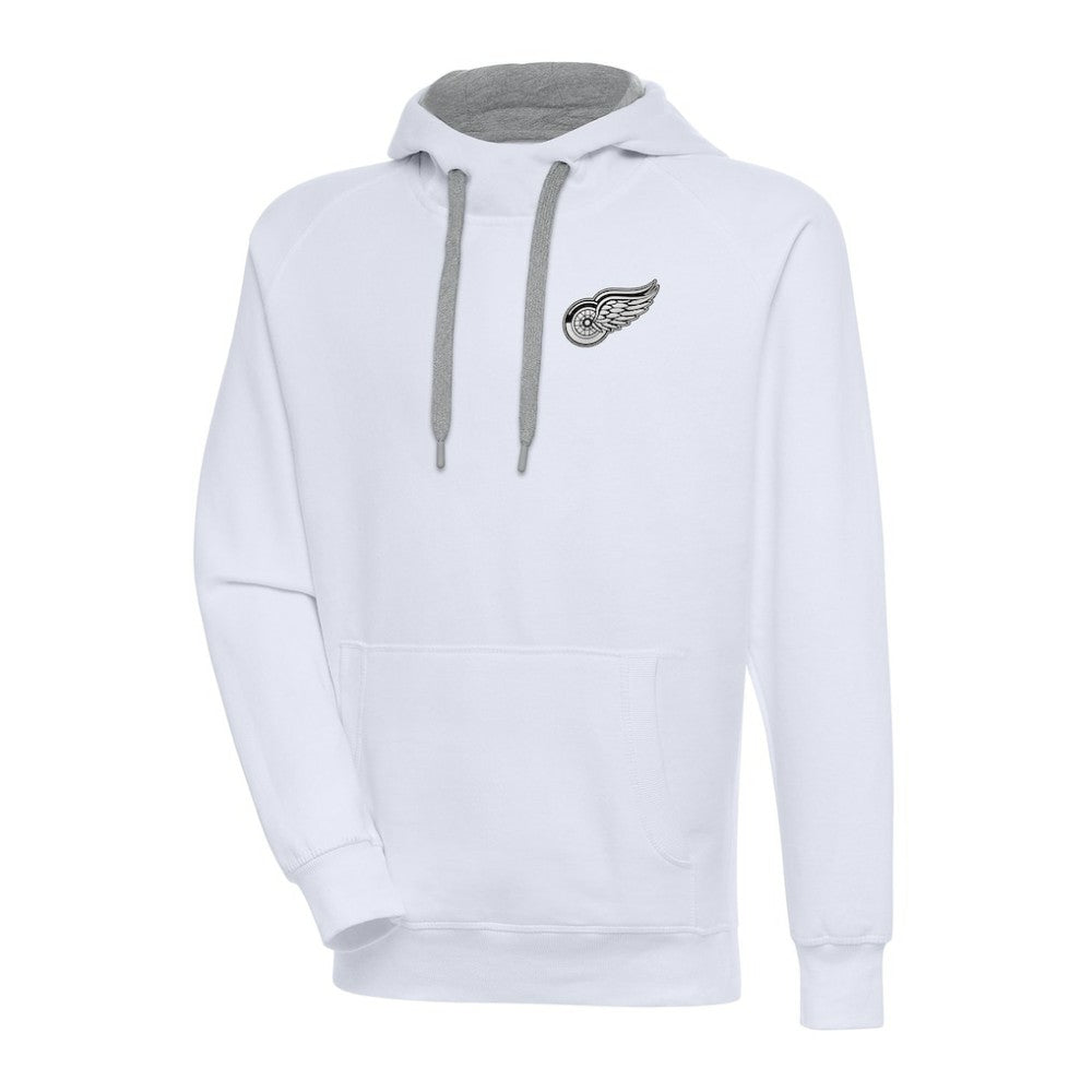 Detroit Red Wings Antigua Metallic Logo Victory Pullover Hoodie - White - NHL 200544197
