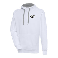 Minnesota Wild Antigua Metallic Logo Victory Pullover Hoodie - White - NHL 200544216