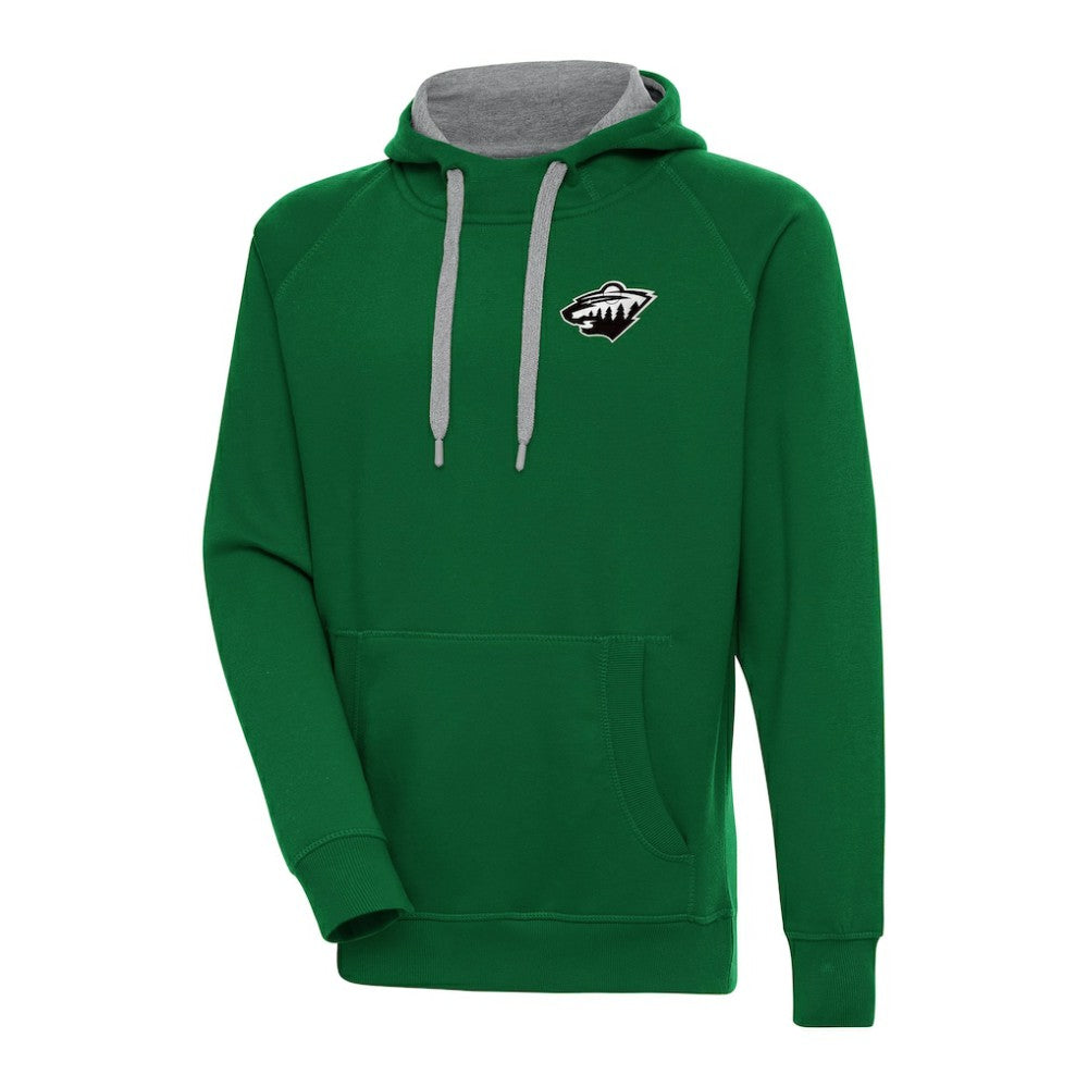 Minnesota Wild Antigua Metallic Logo Victory Pullover Hoodie - Green - NHL 200544222