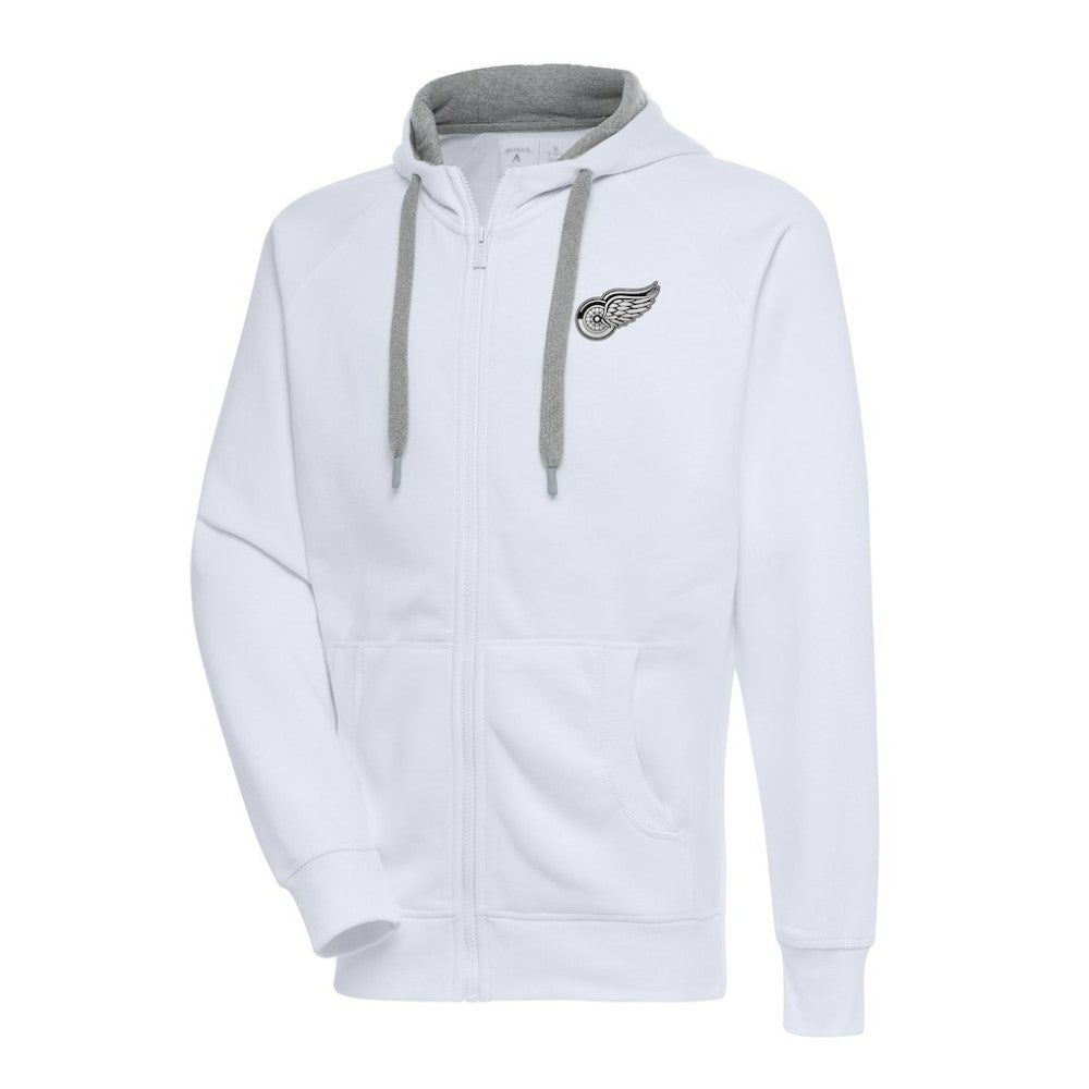 Detroit Red Wings Antigua Metallic Logo Victory Full-Zip Hoodie - White - NHL 200544462