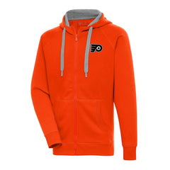 Philadelphia Flyers Antigua Metallic Logo Victory Full-Zip Hoodie - Orange - NHL 200544485