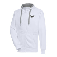 Washington Capitals Antigua Metallic Logo Victory Full-Zip Hoodie - White - NHL 200544511