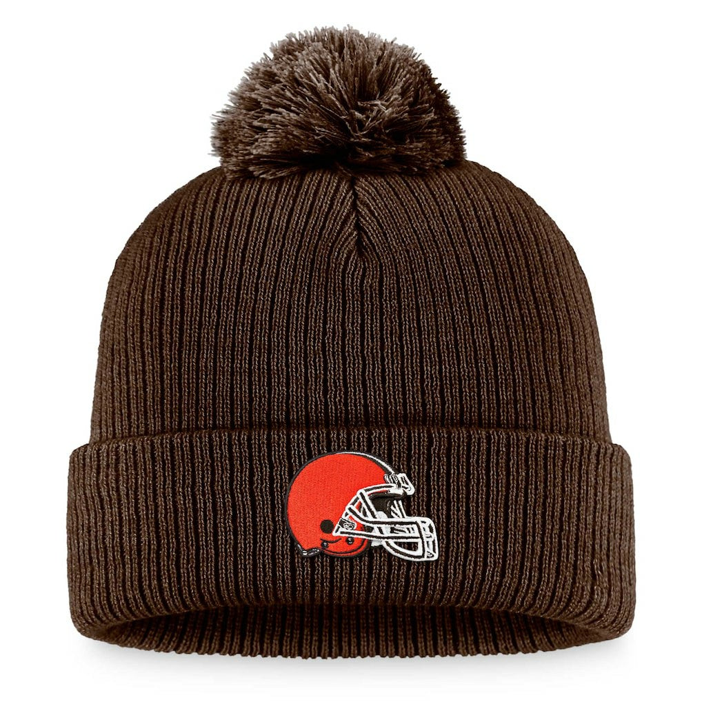 Fanatics Cleveland Browns Women's Cuffed Knit Hat with Pom Brown