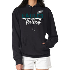 Philadelphia Eagles G-III 4Her by Carl Banks Women's Graphic Fleece Pullover Hoodie Black