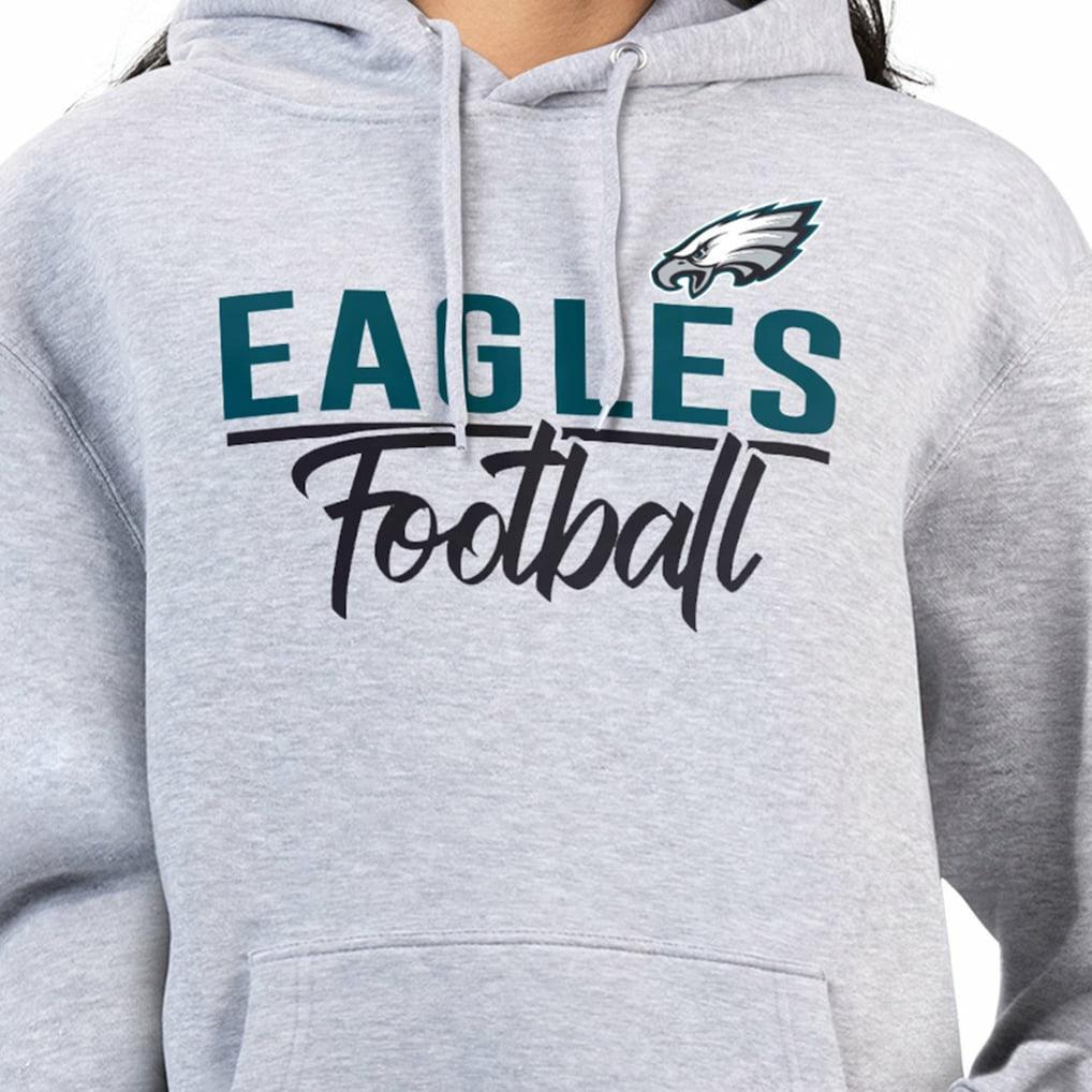 Philadelphia Eagles G-III 4Her by Carl Banks Women's Graphic Fleece Pullover Hoodie Heather Gray