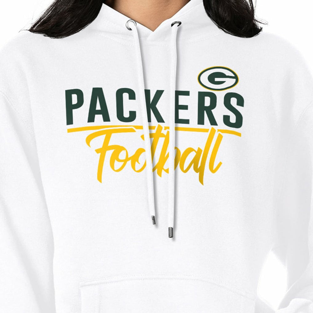 Green Bay Packers G-III 4Her by Carl Banks Women's Graphic Fleece Pullover Hoodie White